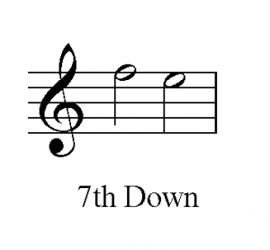 Seventh note voice leading