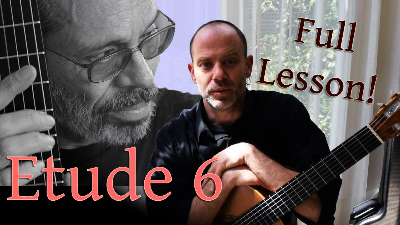 leo brouwer etude 6 classical guitar lesson
