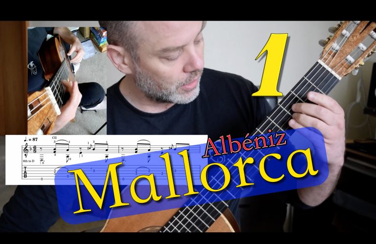 classical guitar lesson on mallorca by albeniz