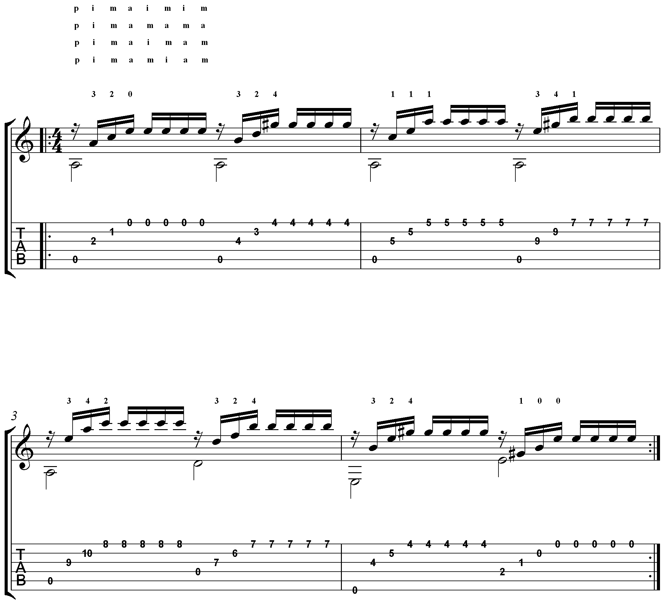 Carcassi etude 2 excerpt
