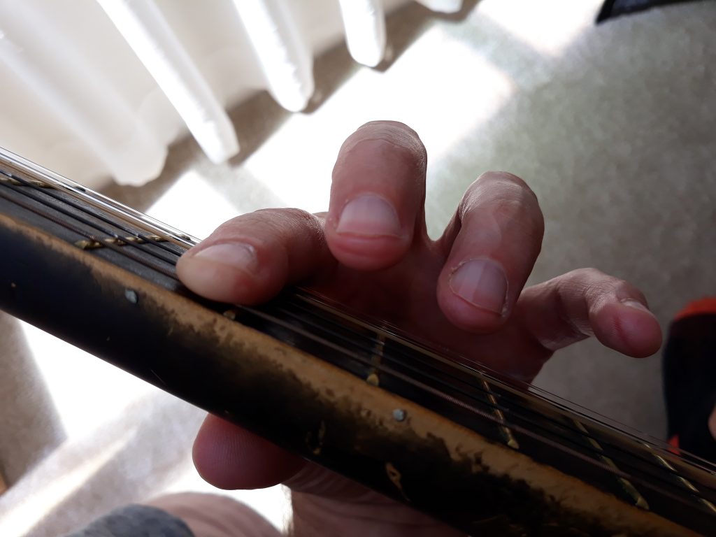 Flat barre chord position