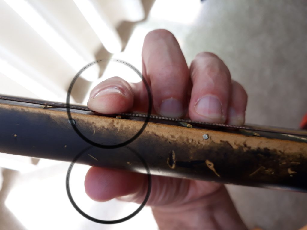 Correct placement of the barre chord