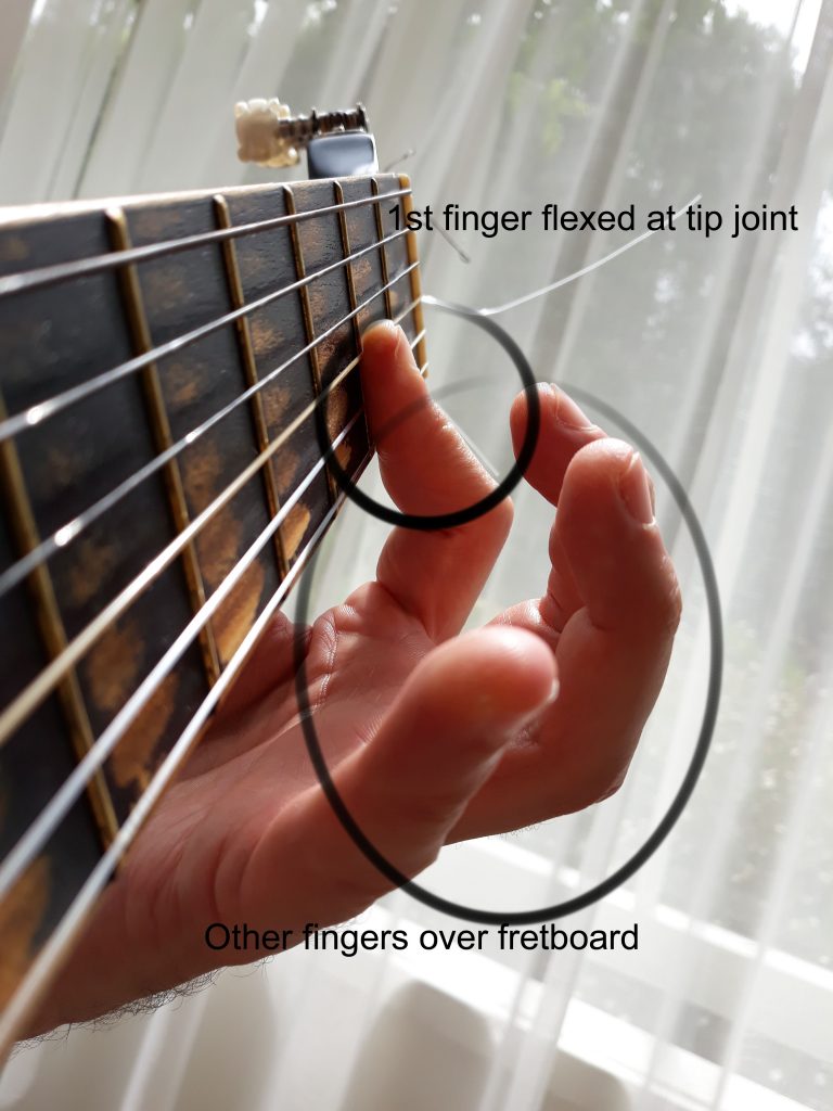 Half barre chord correct