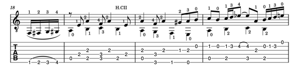 Second section eg. La Muerte del Angel - fingering