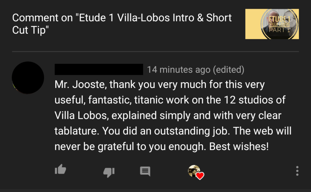 Youtube comment 1